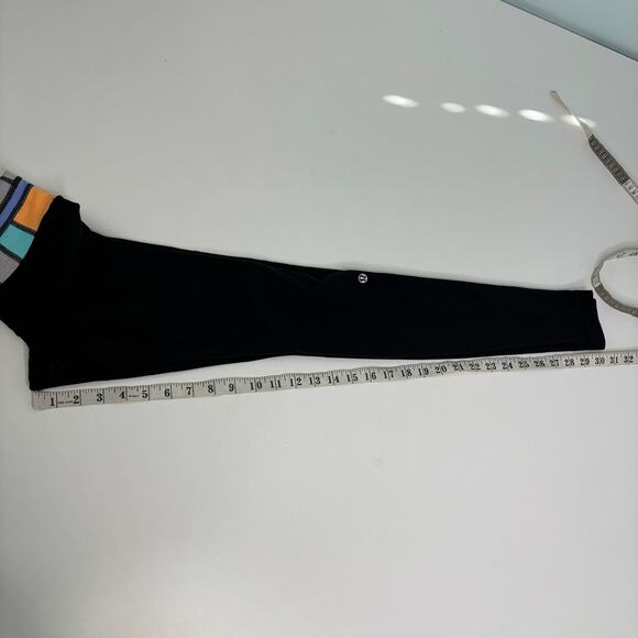 Lululemon Groove Skinny Reversible Black Quilted Waistband Leggings 2 - Picture 9 of 11